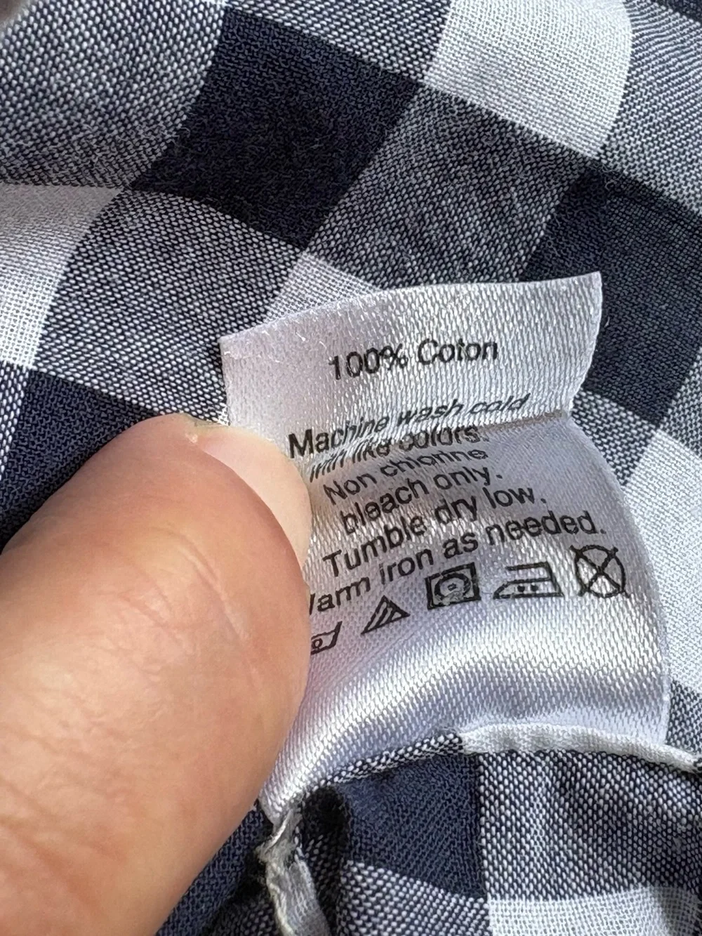 J. Crew Navy and White Gingham Button-Down Shirt
